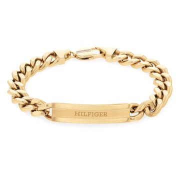 Bραχιόλι Tommy Hilfiger 2790580 σε χρυσό χρώμα από ανοξείδωτο ατσάλι με σχέδιο μπρασελέ.